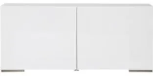 2 Cabinet Low White Credenza