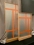 4' x 6' Frosted Acrylic and Orange Stage Walls