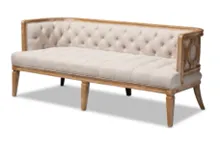 Agnes Wood Framed Linen Sofa