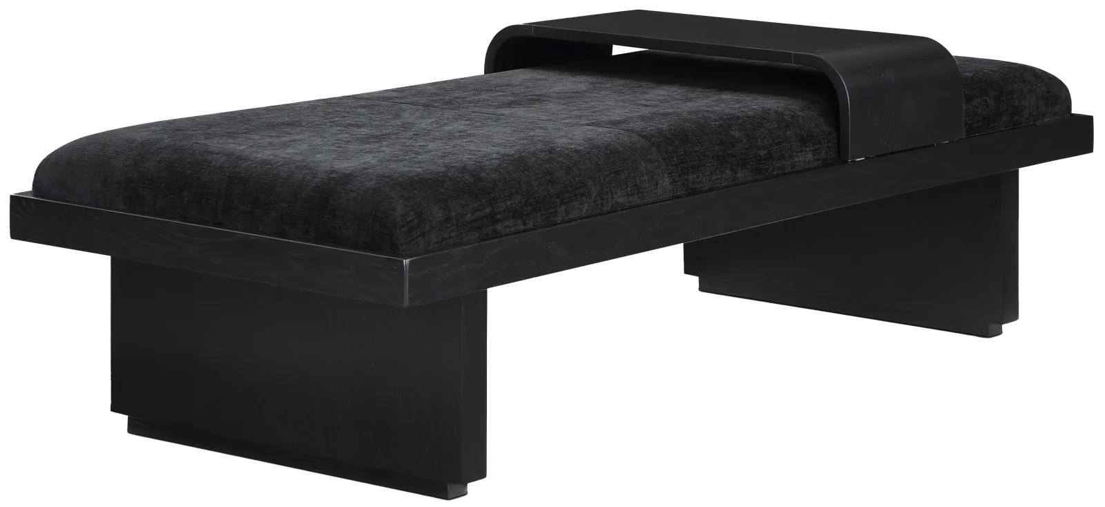 Arlington Black Chenille Bench