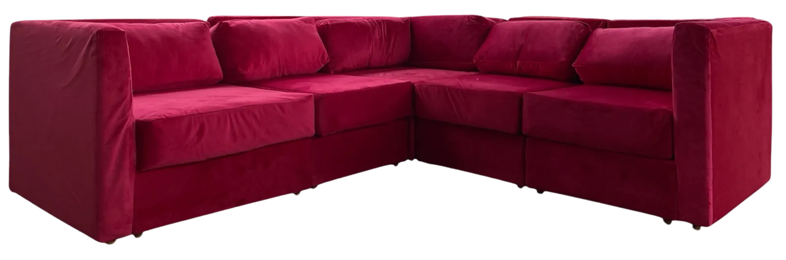 Berry Velvet Sectional