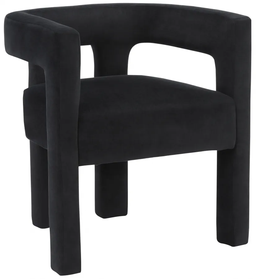Black Athena Velvet Chair
