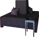 Black Four Sided Ottoman