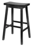 Black Saddle Stool - 24"