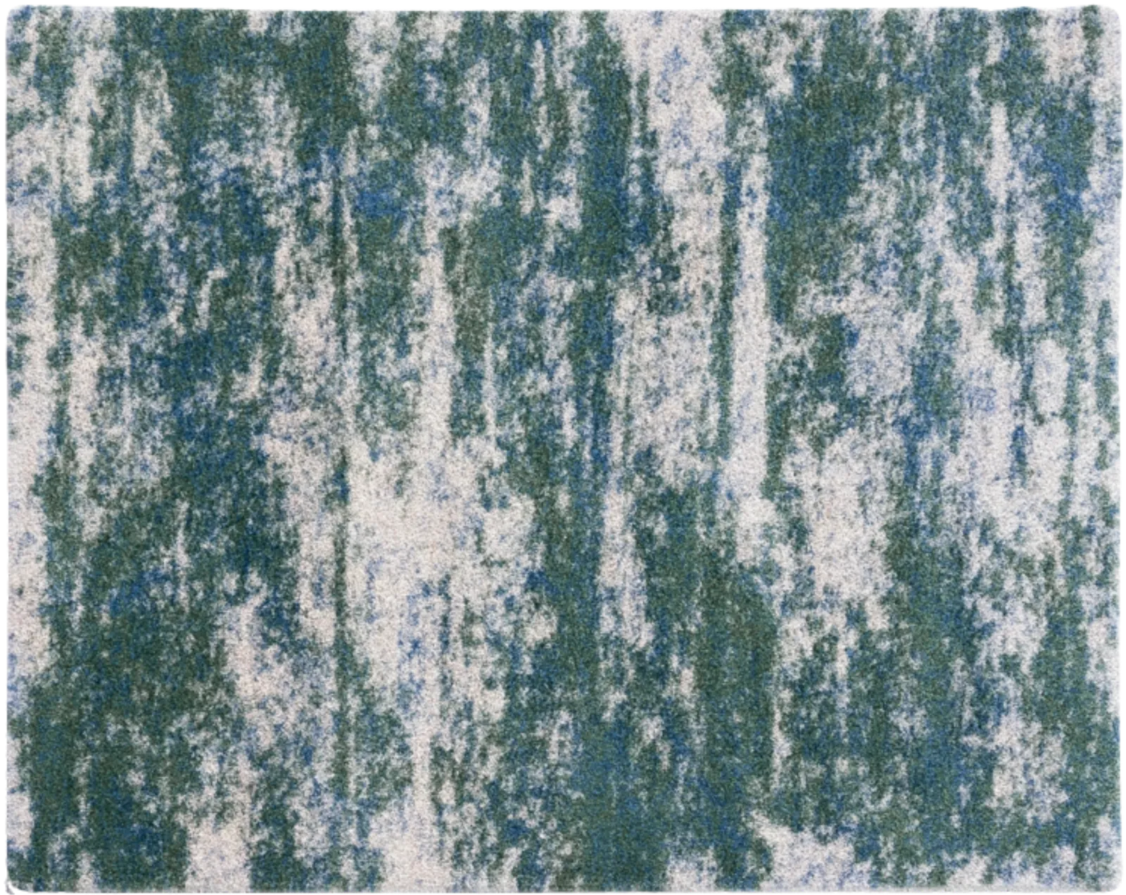 Blue Green Ivory Abstract Rug