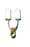 Brass Loop Twin Sconce