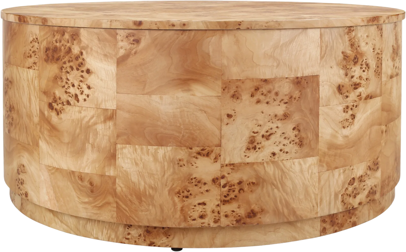 Burl Wood Round Coffee Table