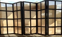 Burlap Bifold Shoji Screen - 10'