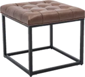 Chocolate Jaspen Square Ottoman