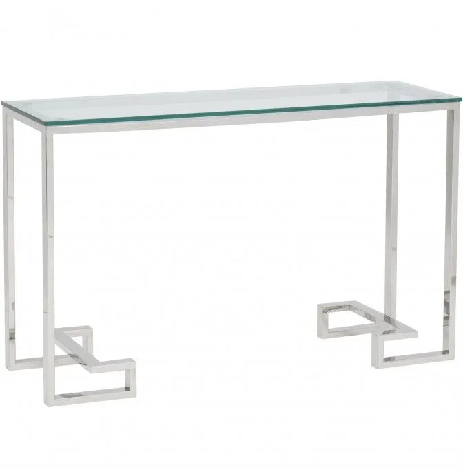 Chrome and Glass Console