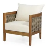 CK Teak and Rattan Chair