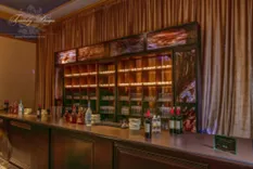 Gentleman's Stained Glass Bar Back