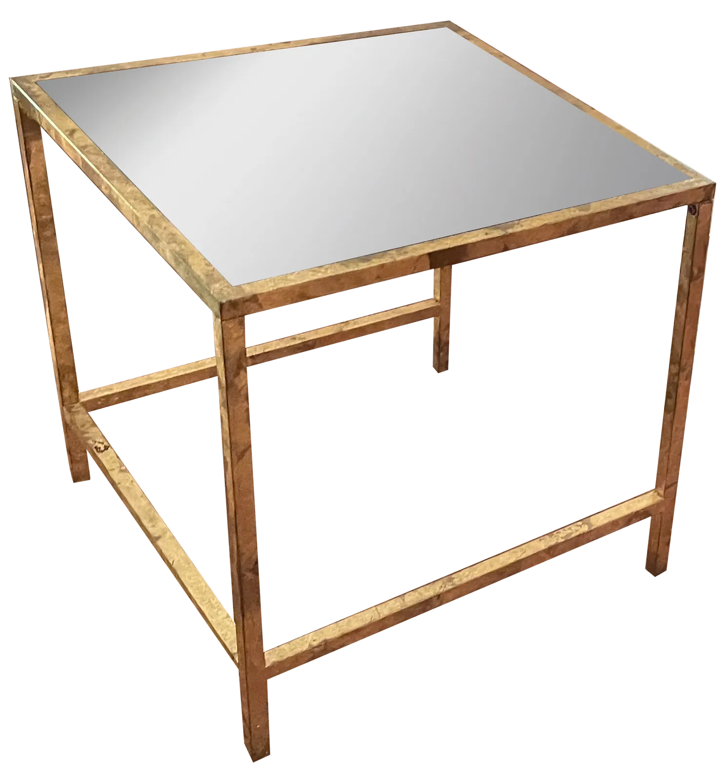 Gold Leaf and Glass Side Table