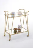 Gold Mid Century Bar Cart