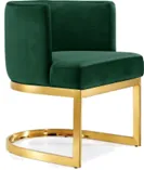 Green and Gold Barrel Chair