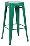 Green Metal Bar Stool - 29"