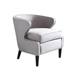 Grey Velvet Barrel Chair