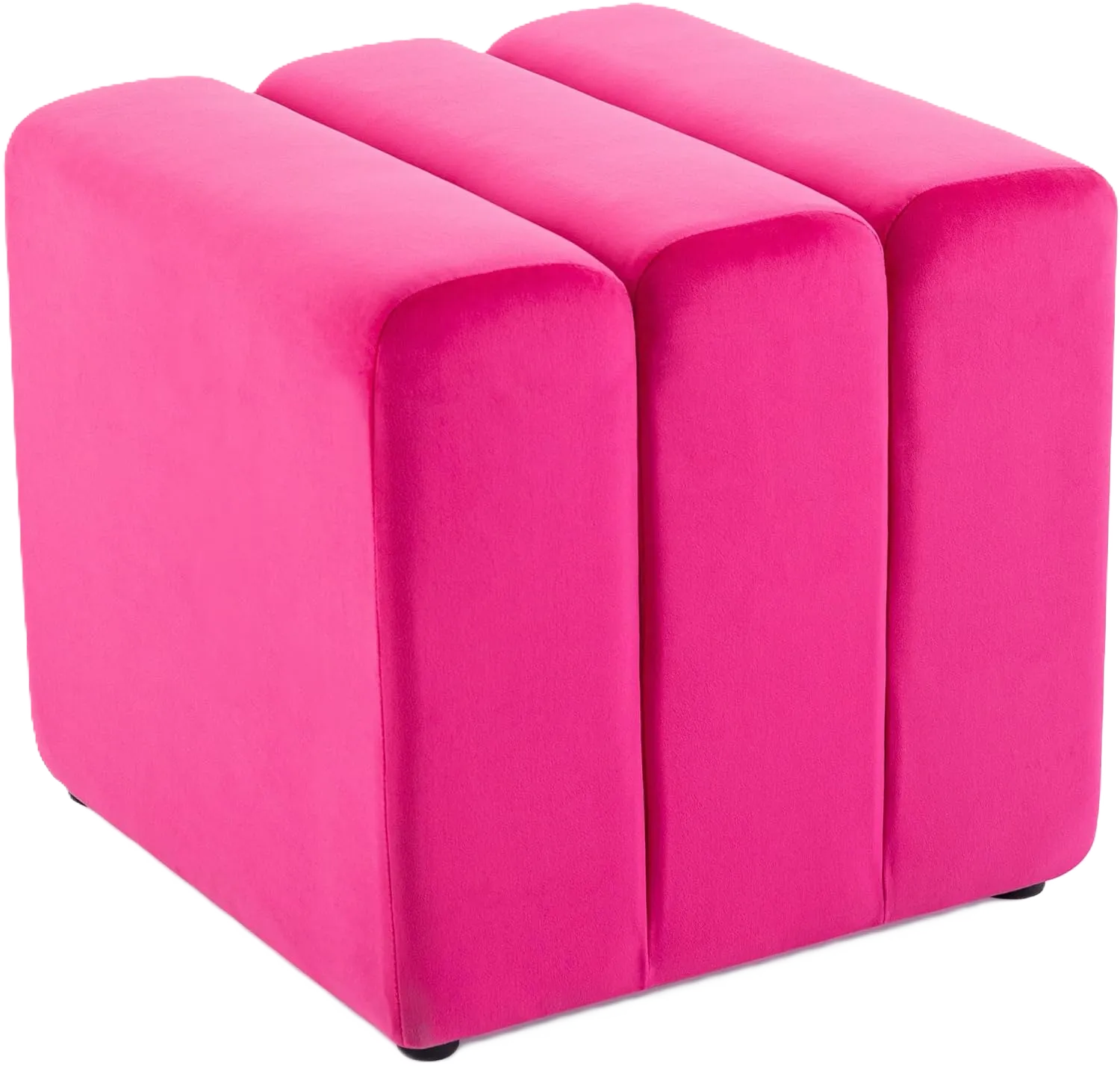 Hot Pink Cube Ottoman