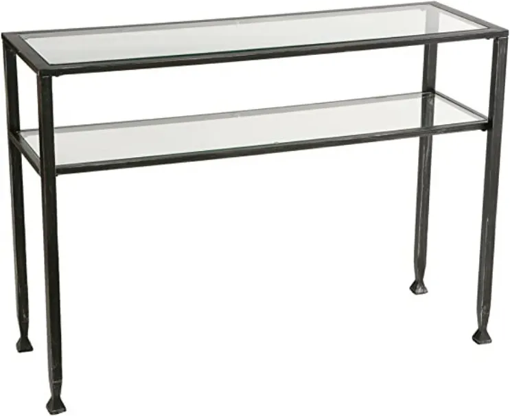 Iron and Glass Console Table