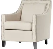 Ivory Webster Nailhead Chair