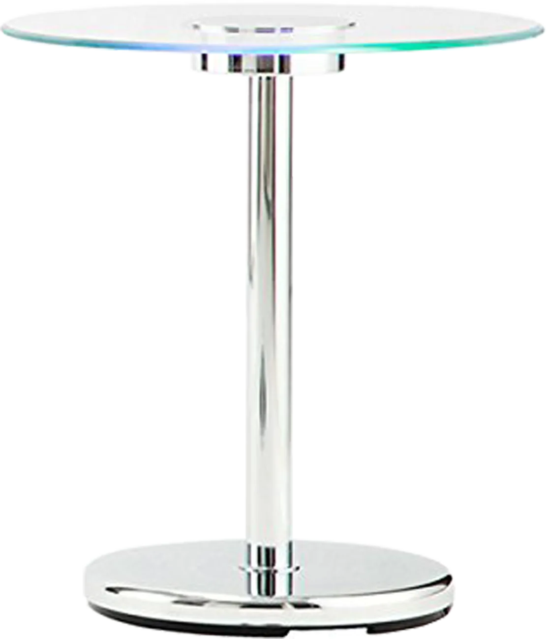 LED Color Changing Round Glass Accent Table