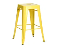Lemon Yellow Metal Bar Stool - 29"