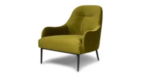 Moss Green Velvet Arm Chair