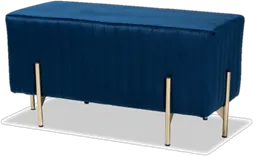Navy Velvet Bench