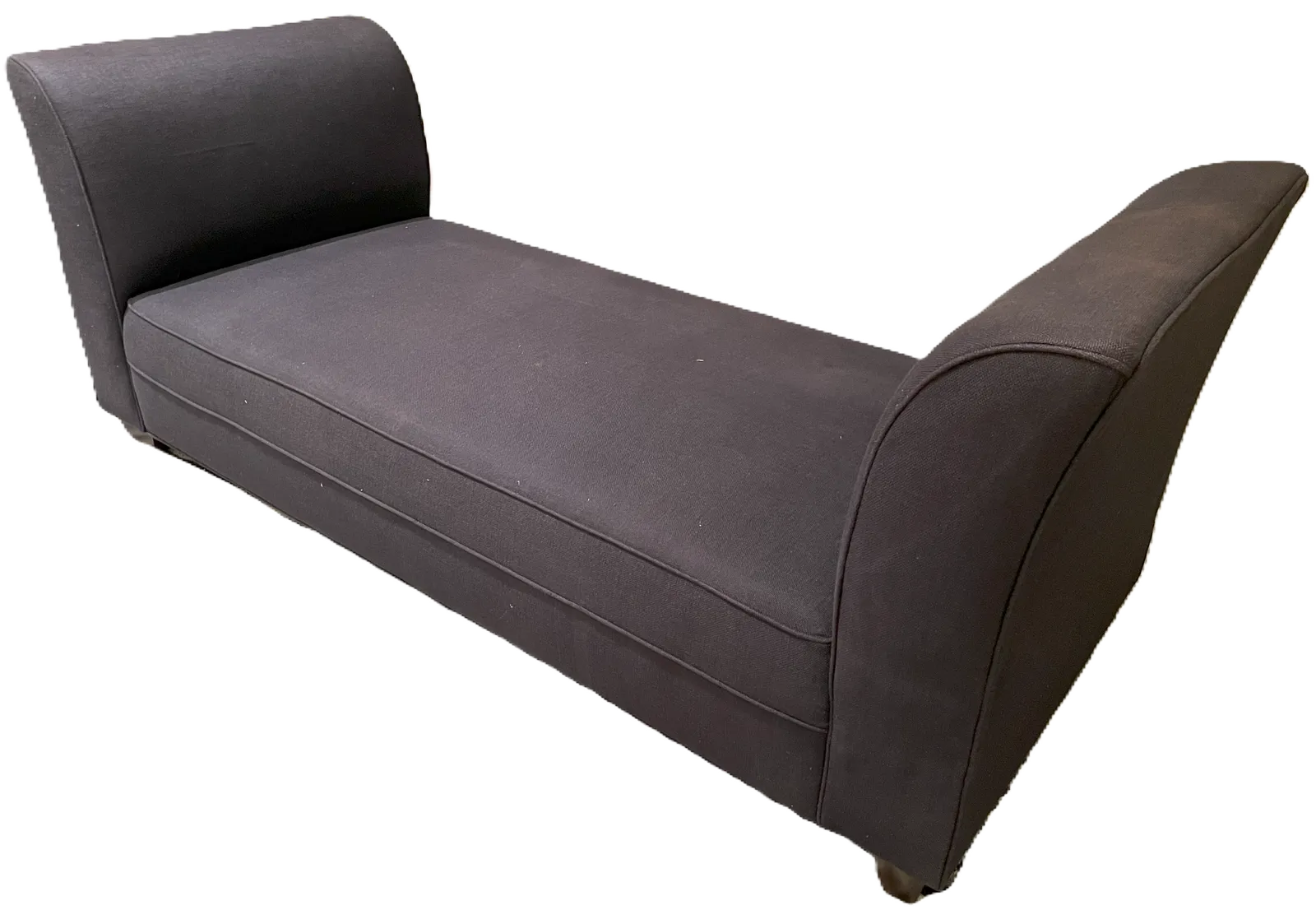 Oversized Settee - Black Woven