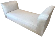 Oversized Settee - Box Ivory Chenille