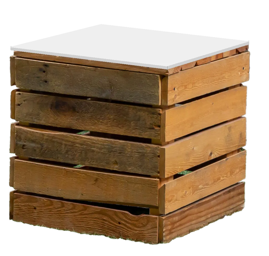 Pallet End Table - White Acrylic Top Option
