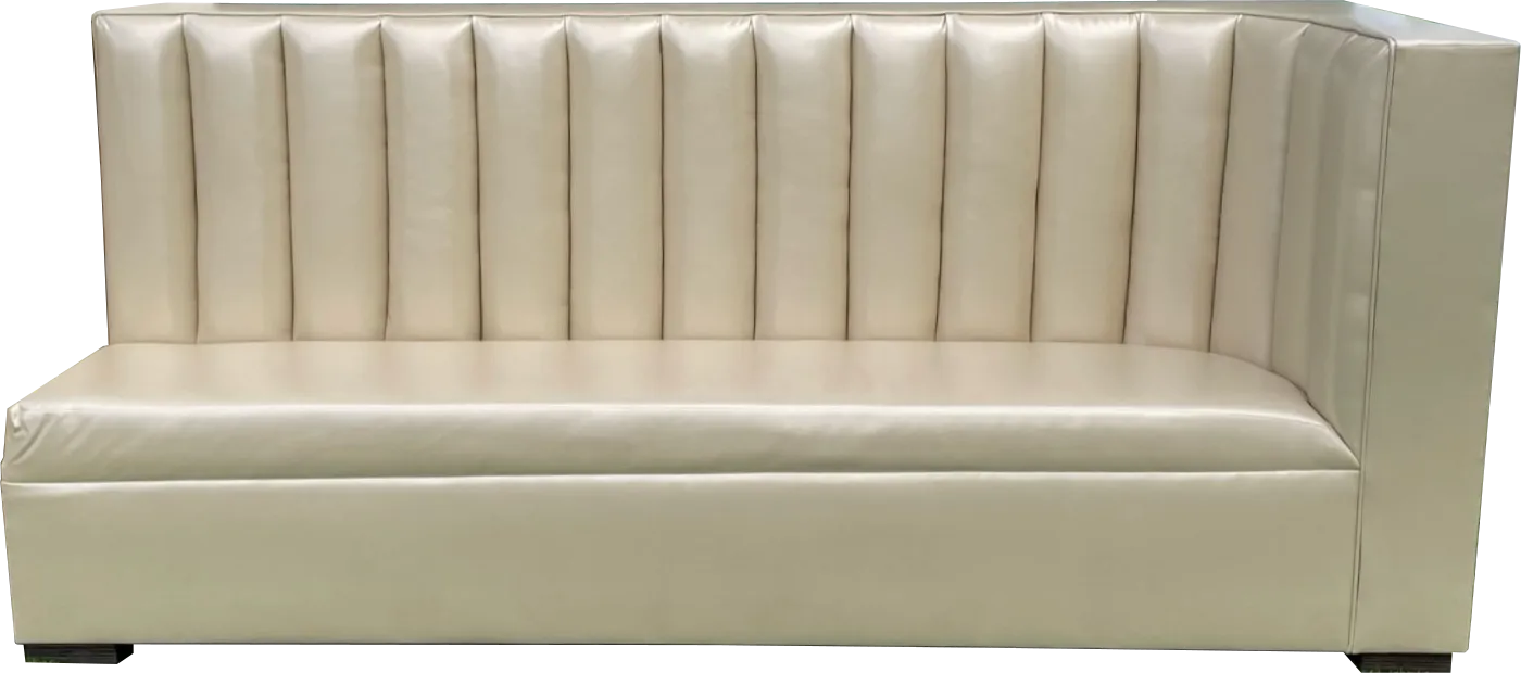 Pearl Leather Channel Banquette - LAF