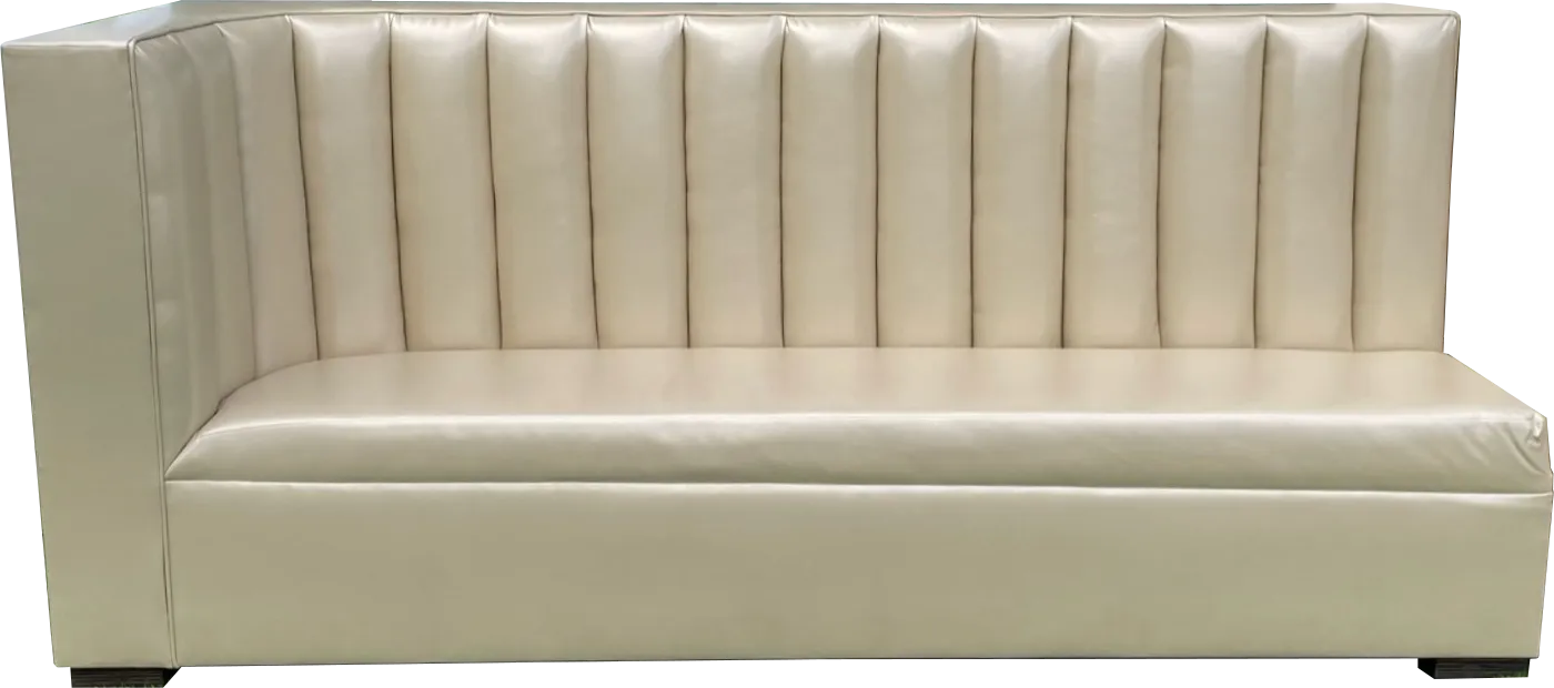 Pearl Leather Channel Banquette - RAF