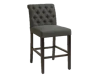 Pewter Tufted Bar Stool - 29"