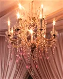 Pink Crystal Chandelier