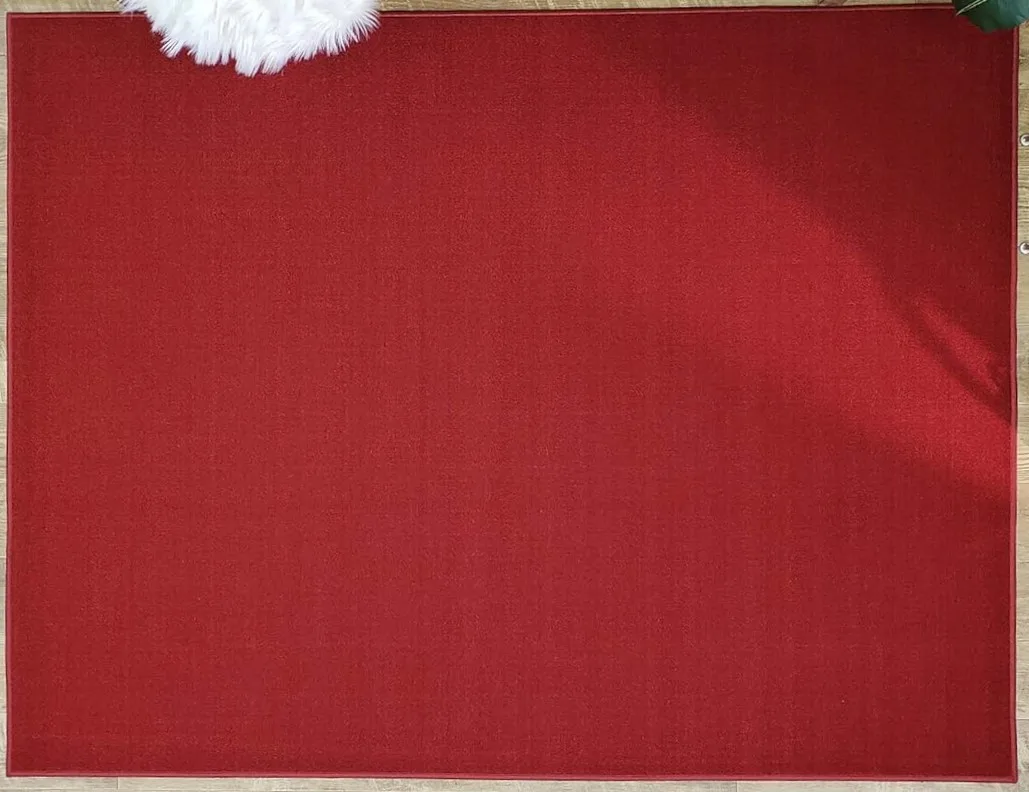 Red Bound Square Rug
