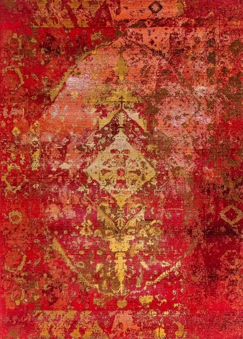 Red Muddled Rug