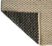 Reversible Jute and Black Area Rug