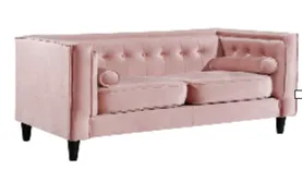 Roberta Blush Tufted Loveseat