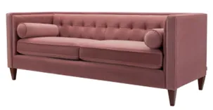 Rose Velvet Tufted Sofa
