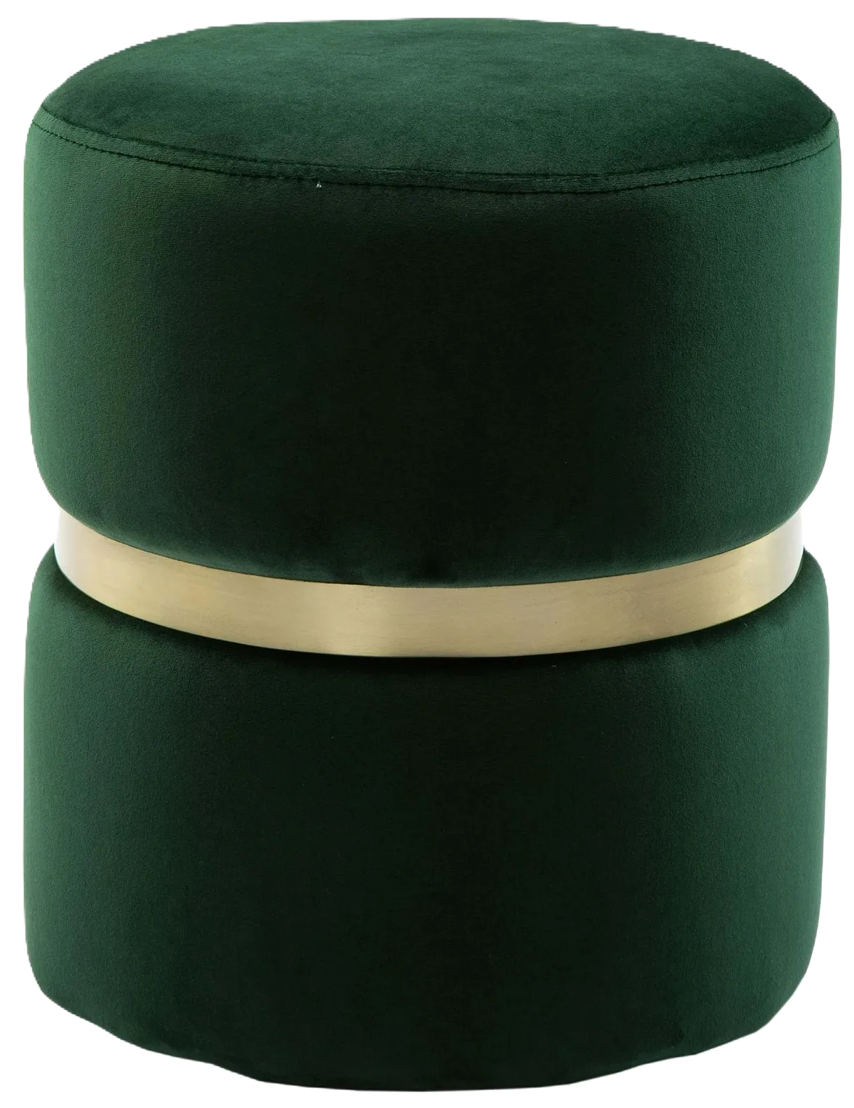 Round Green Velvet Stool Ottoman