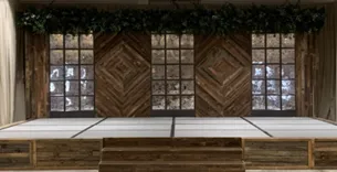 Rustic Herringbone Wall