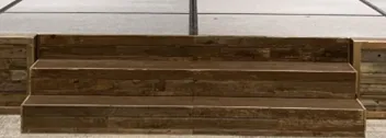 Rustic Wood 4' Adjustable Stage Steps