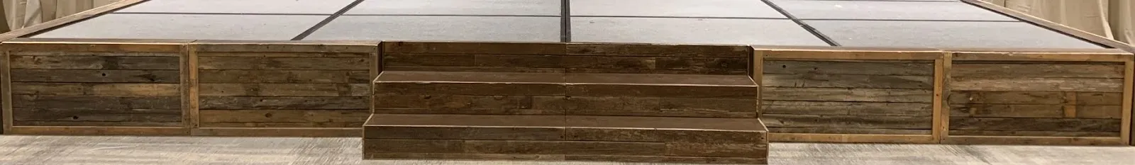 Rustic Wood Stage Surround for 2' Stage
