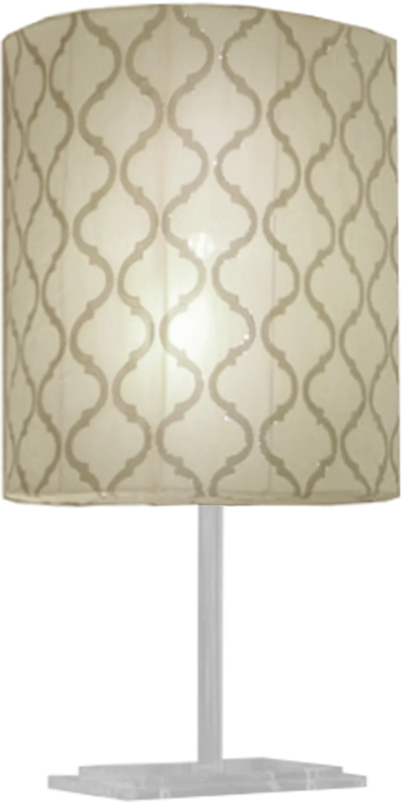 Tall Acrylic Lamp and Drum Shade