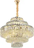Tiered beveled crystal chandelier