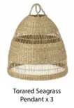 Torared Seagrass Pendant