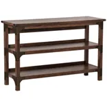 Walnut Bookshelf Console Table