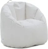 White Leather Bean Bag Chair