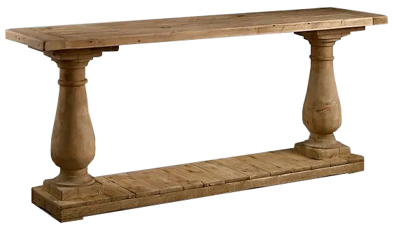 Wood Balustrade Console Table